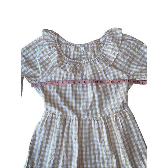 J. Crew Seersucker ruffleneck Gingham mini dress - Picture 8 of 11